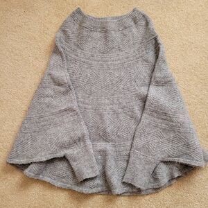 Grey Sweater Poncho
